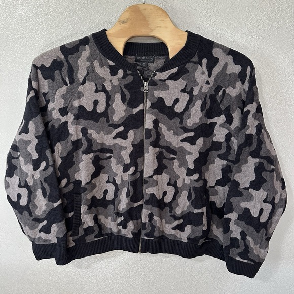 Barefoot Dreams CozyChic Ultra Lite Camo Zip Up Bomber Jacket Womens Size 3X - Picture 1 of 5